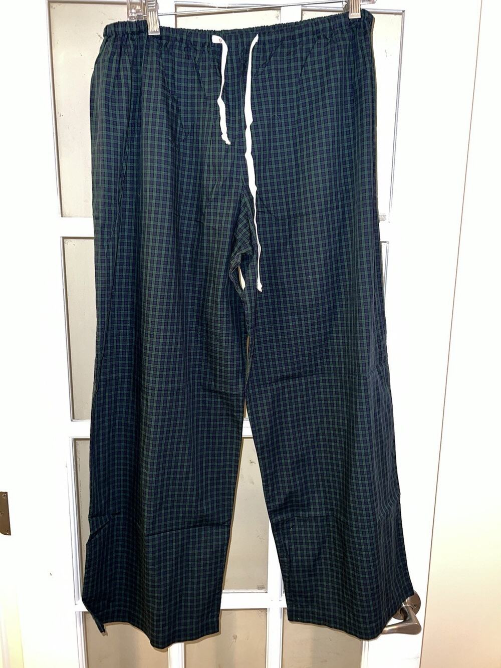 Polo Ralph Lauren Men's L Blue Green Plaid Soft Flannel Lounge Pajama PJ Pants